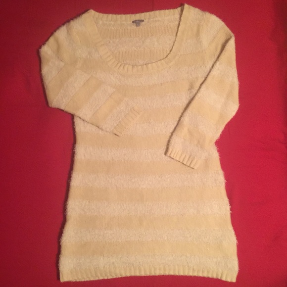 Cute off white stripped sweater - Picture 1 of 5